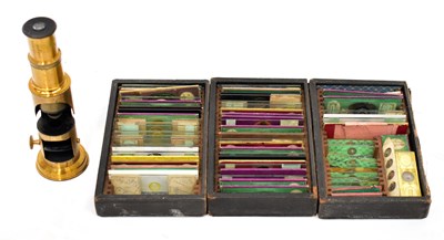 Lot 621 - AITCHISON LONDON; a travelling microscope,...