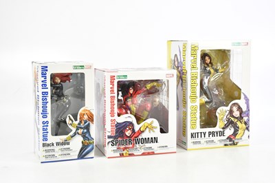 Lot 838 - Three boxed Kotobukiya Marvel Bishoujo statues,...