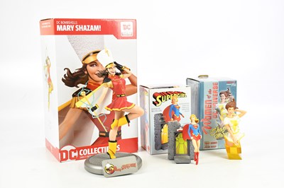 Lot 828 - Three boxed DC Comics related statues, to...