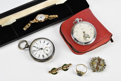 Lot 604 - RONE; a lady's 9ct gold cased wristwatch,...