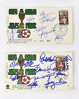 Lot 818 - WORLD CUP 1970; two first day covers, signed...
