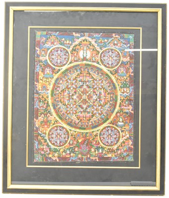 Lot 649 - A late 19th/early 20th century Buddhist silk...