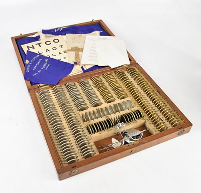 Lot 292 - A 19th century cased optician's lens set.
