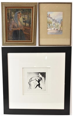 Lot 279 - A limited edition abstract print with overlaid...
