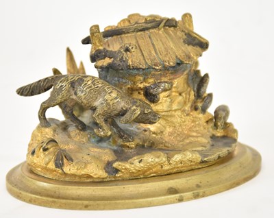 Lot 605 - A late 19th century Continental gilt bronze...