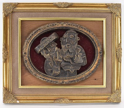 Lot 599 - FRANK MEISLER (1929-2018); an oval bronzed...