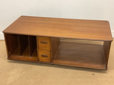 Lot 630 - A mid 20th century teak media cabinet and...