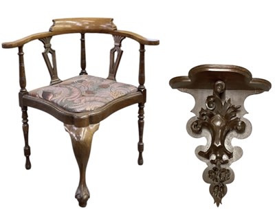 Lot 95 - A late Victorian mahogany child's corner chair,...