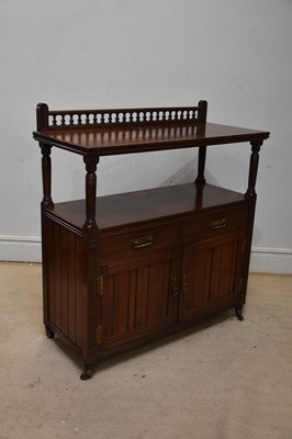 Lot 1113 - A Victorian mahogany buffet, with two drawers...