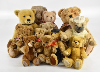 Lot 871 - A collection of vintage plush bears including...