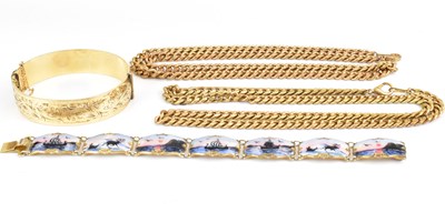 Lot 1219 - A Norwegian gilt sterling silver bracelet...