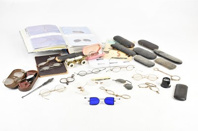 Lot 1466 - A collection of vintage spectacles, opera...