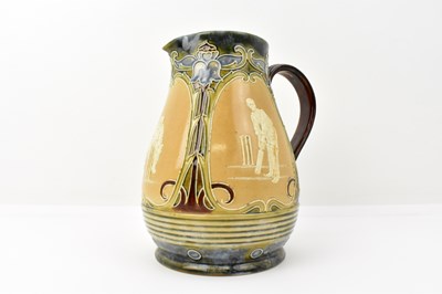 Lot 658 - DOULTON LAMBETH; a 19th century stoneware jug...