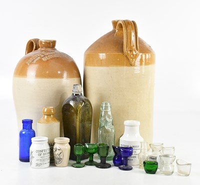 Lot 1390 - Two vintage stoneware flagons including an...
