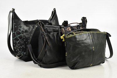 Lot 661 - RADLEY; three black handbags comprising two...