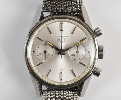 Lot 558 - HEUER; a gentleman's stainless steel Carrera...