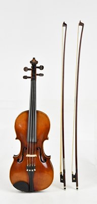 Lot 1039 - A full size German violin, Stainer copy,...