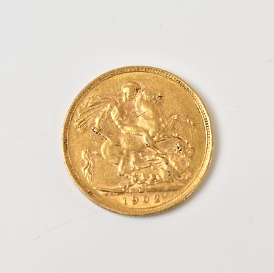 Lot 1498 - An Edward VII full sovereign, 1902, Melbourne...