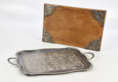 Lot 1026 - An Edward VII hallmarked silver mounted oak...