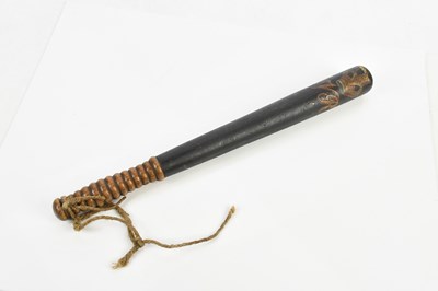 Lot 1433 - A black painted Victorian truncheon, length 41cm.