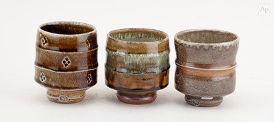 Lot 528 - PHIL ROGERS (1951-2020); a trio of stoneware...