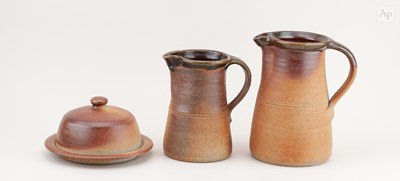 Lot 321 - Muchelney Pottery; two stoneware jugs,...