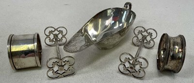 Lot 1075 - A George V hallmarked silver Art Deco design...