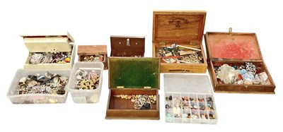 Lot 1366 - A large quantity of assorted costume jewellery...