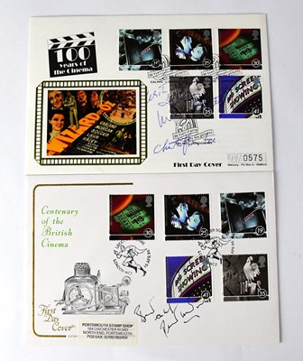 Lot 802 - CHRISTOPHER LEE; a first day cover bearing the...