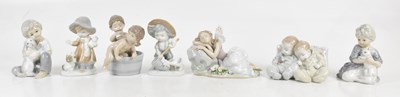 Lot 621 - LLADRÓ; three figures, babies sleeping,...