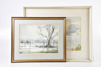 Lot 432 - L DOUGLAS HYSLOP; watercolour, rural landscape,...