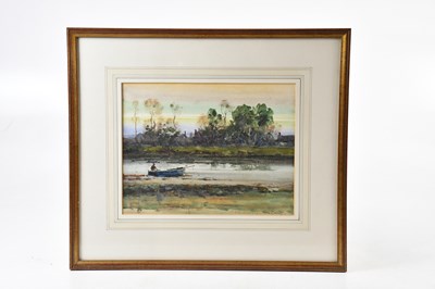 Lot 422 - FRANK RICHARDS; watercolour, rural river...