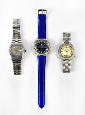 Lot 1175 - Three wristwatches, comprising a Bulova...
