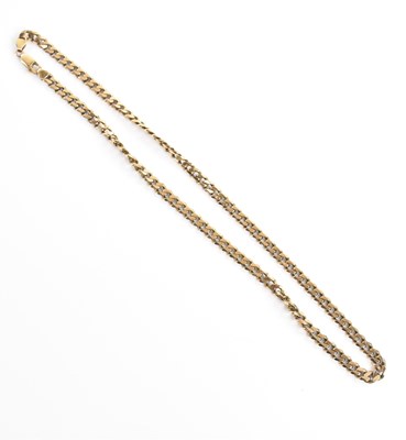 Lot 351 - A 9ct yellow gold curb link chain, length 47cm,...