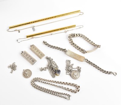 Lot 425 - A group of silver costume jewellery including...