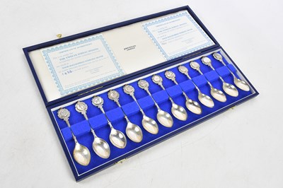 Lot 1116 - JOHN PINCHES; a cased set of twelve hallmarked...