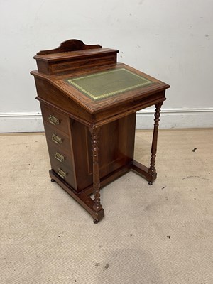 Lot 1197 - An Edwardian mahogany Davenport, with four...