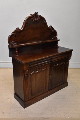 Lot 1158 - A Victorian mahogany chiffonier with two...