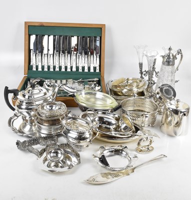 Lot 1508 - A large collection of assorted silver plated...