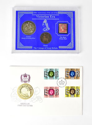 Lot 985 - A Victorian 1891 silver crown encapsulated...