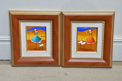Lot 528 - ESTHER MYATLOV (born 1976); a pair of oils on...