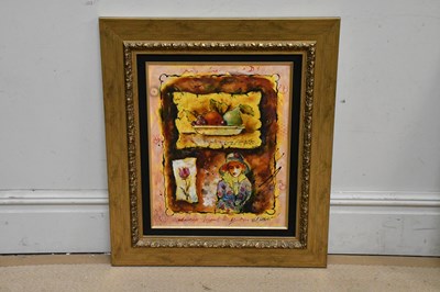 Lot 529 - SERGEY KOVRIGO; oil on canvas, still life...