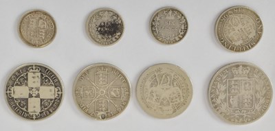 Lot 1474 - GB COINS; an 1874 Victoria young head half...