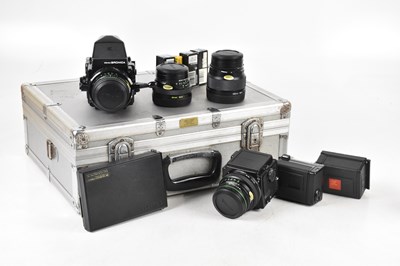 Lot 1574 - BRONICA; two medium format film cameras, to...