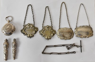 Lot 1069 - A modern hallmarked silver decanter label,...