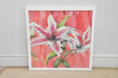 Lot 514 - KAY ELLIOTT; watercolour, study of flower,...