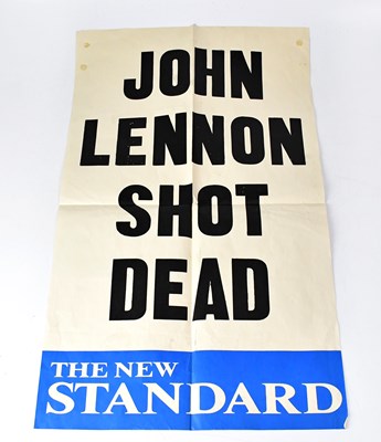 Lot 399 - JOHN LENNON; a newspaper stand poster for The...
