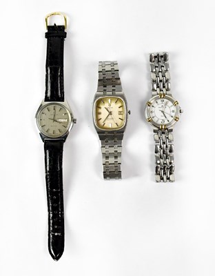 Lot 1168 - OMEGA; a Seamaster wristwatch, the silvered...