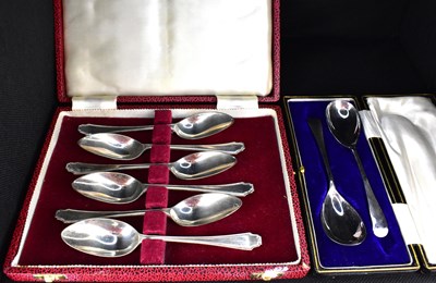 Lot 884 - A George V hallmarked silver six-piece...