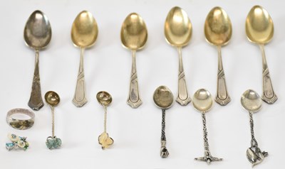 Lot 1073 - A set of six 800 grade hallmarked silver...